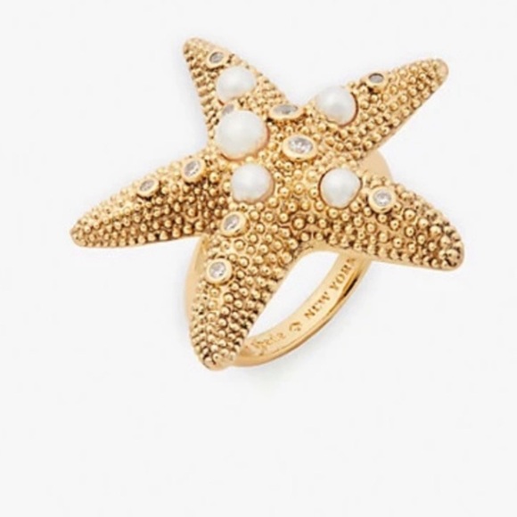 NWT ♠️ Kate Spade Pearl & Stone Starfish Sz 7 - Picture 3 of 6